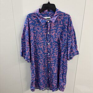 Tipsy Elves Hawaiian Shirt Mens XXL Surf Sun Floral Rayon Blend (D26)